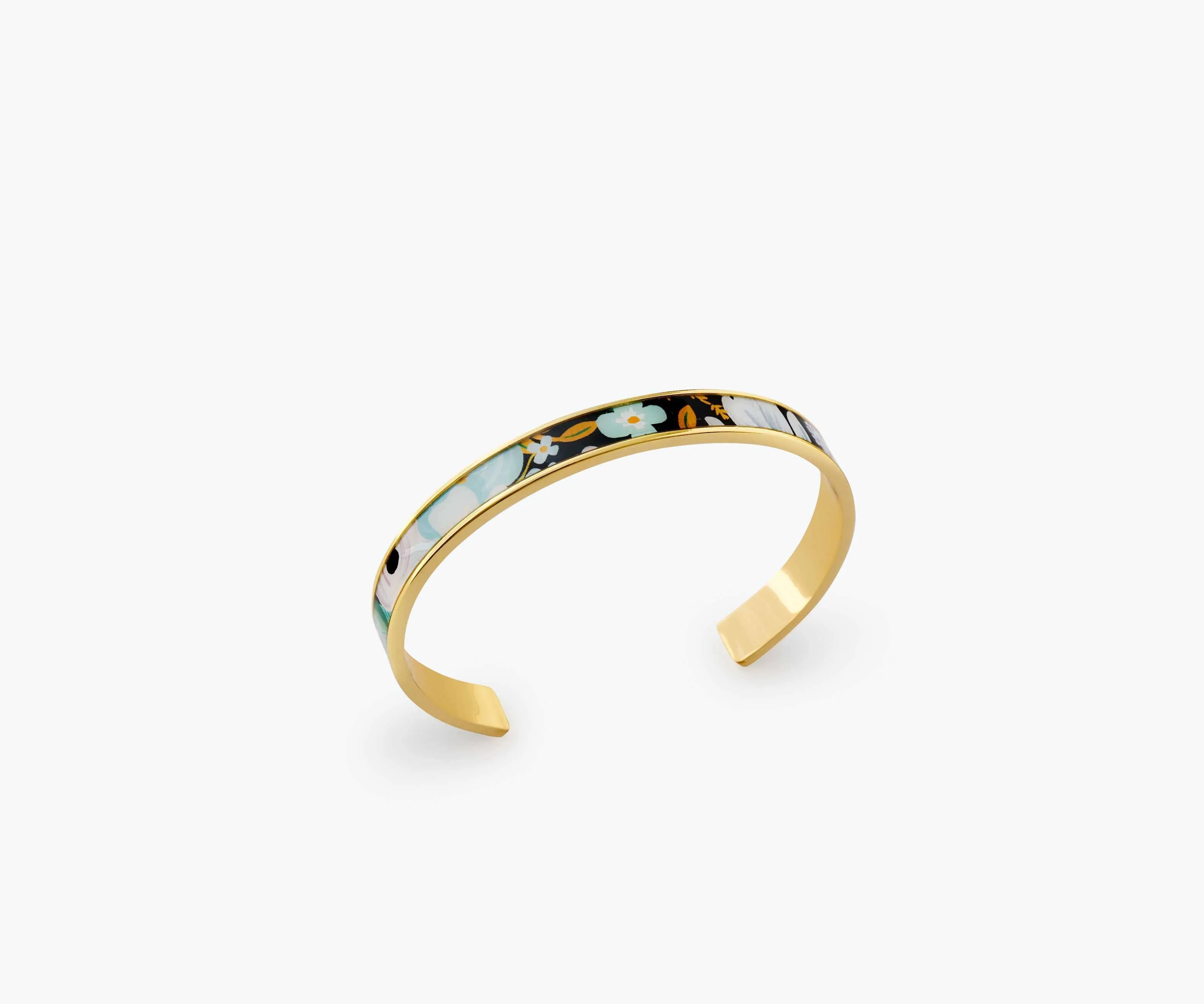 Garden Party Blue Skinny Enamel Cuff