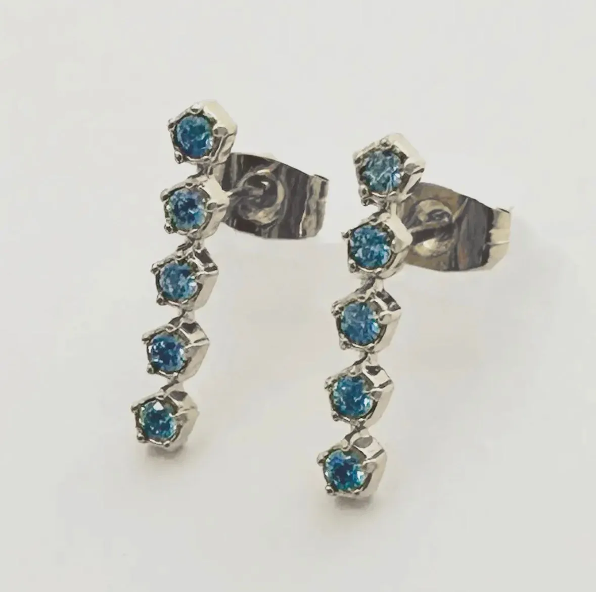 gemma crystal lined studs