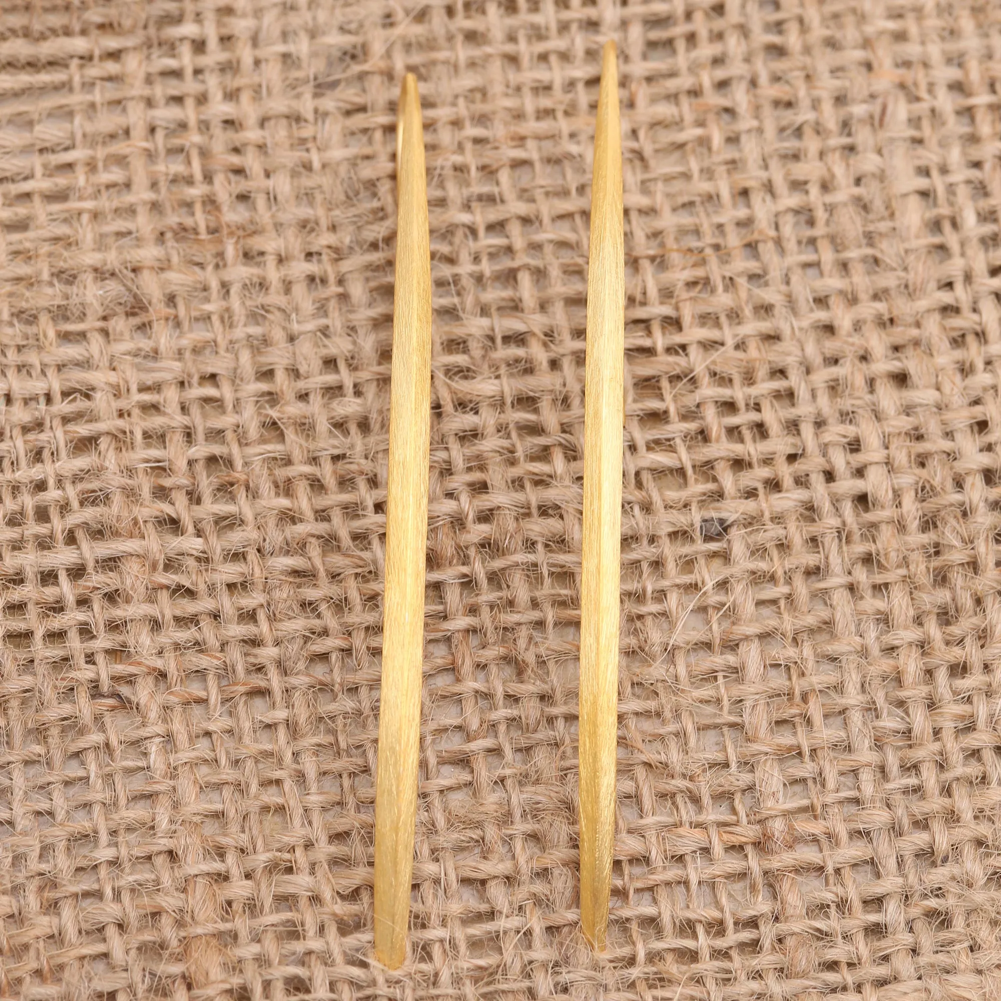Graceful Arc Handcrafted Gold-Plated Drop Earrings