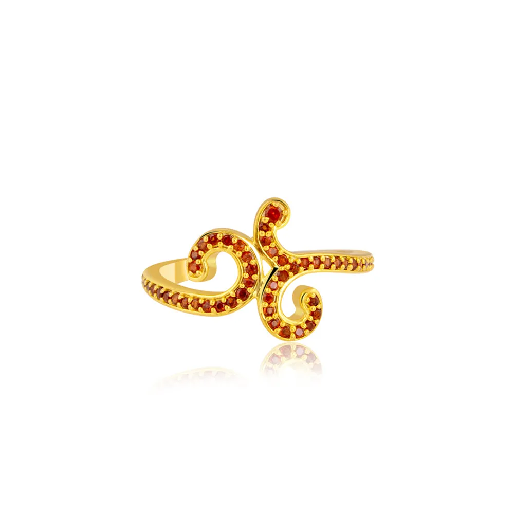 Graceful Garnet Cocktail Ring