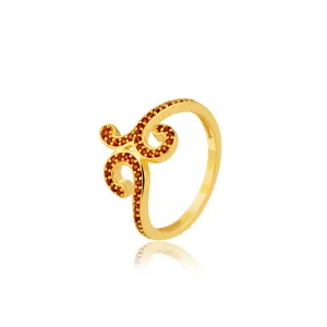Graceful Garnet Cocktail Ring