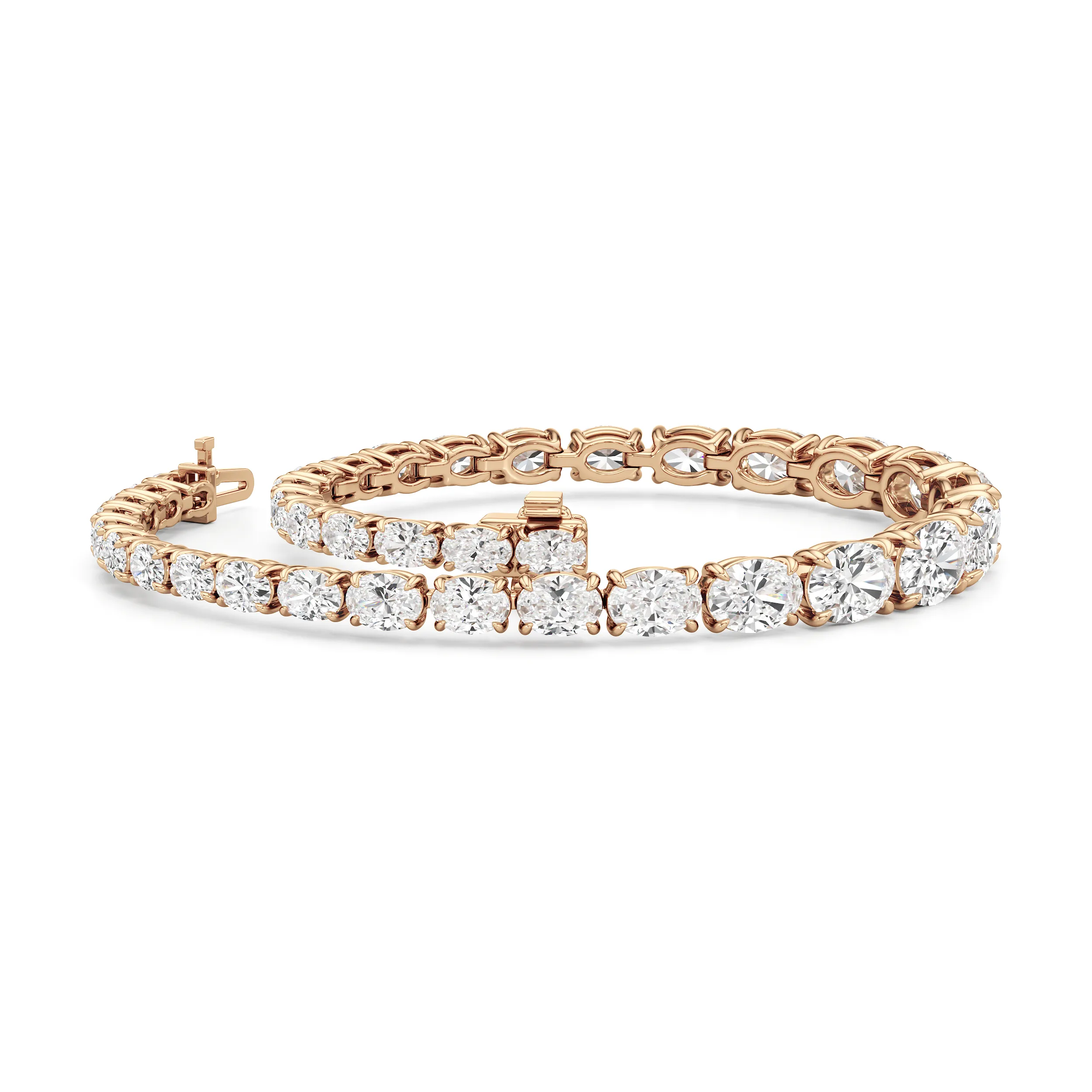 Graduating Oval Tennis Bracelet