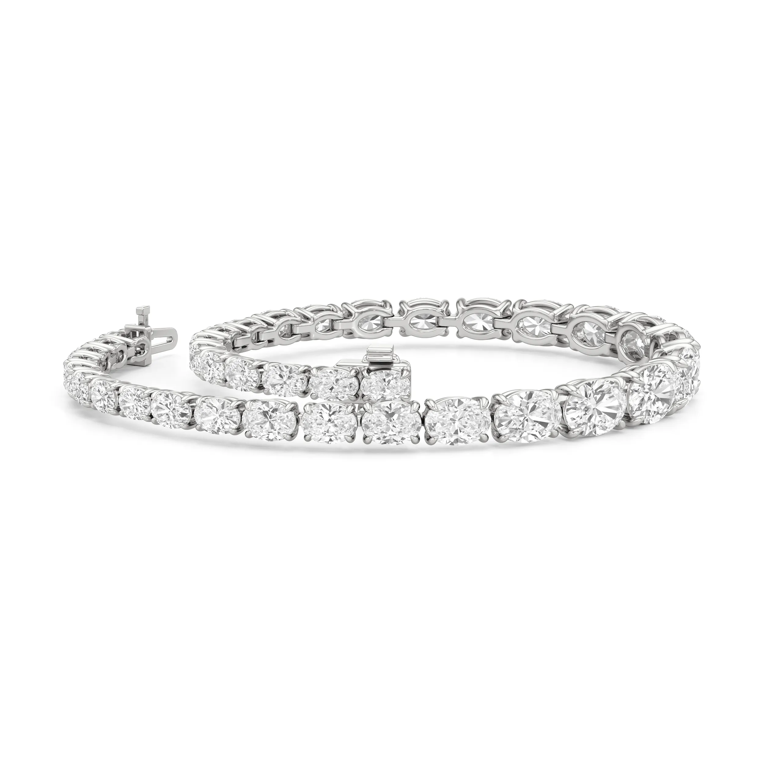 Graduating Oval Tennis Bracelet
