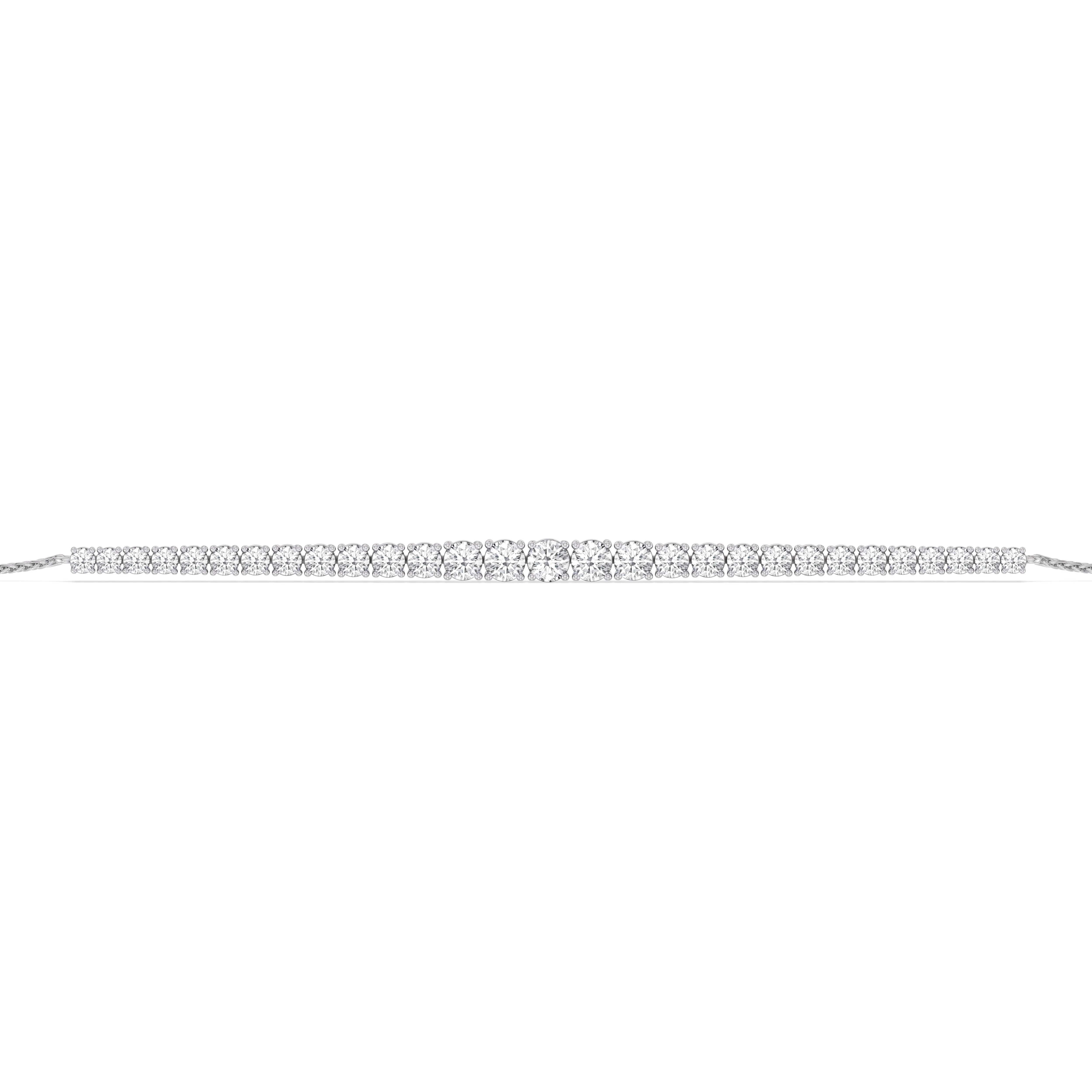 Graduating Tennis Lab Created Diamond Bolo Bracelet