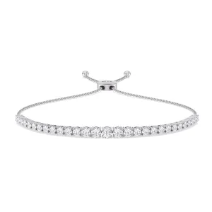 Graduating Tennis Lab Created Diamond Bolo Bracelet
