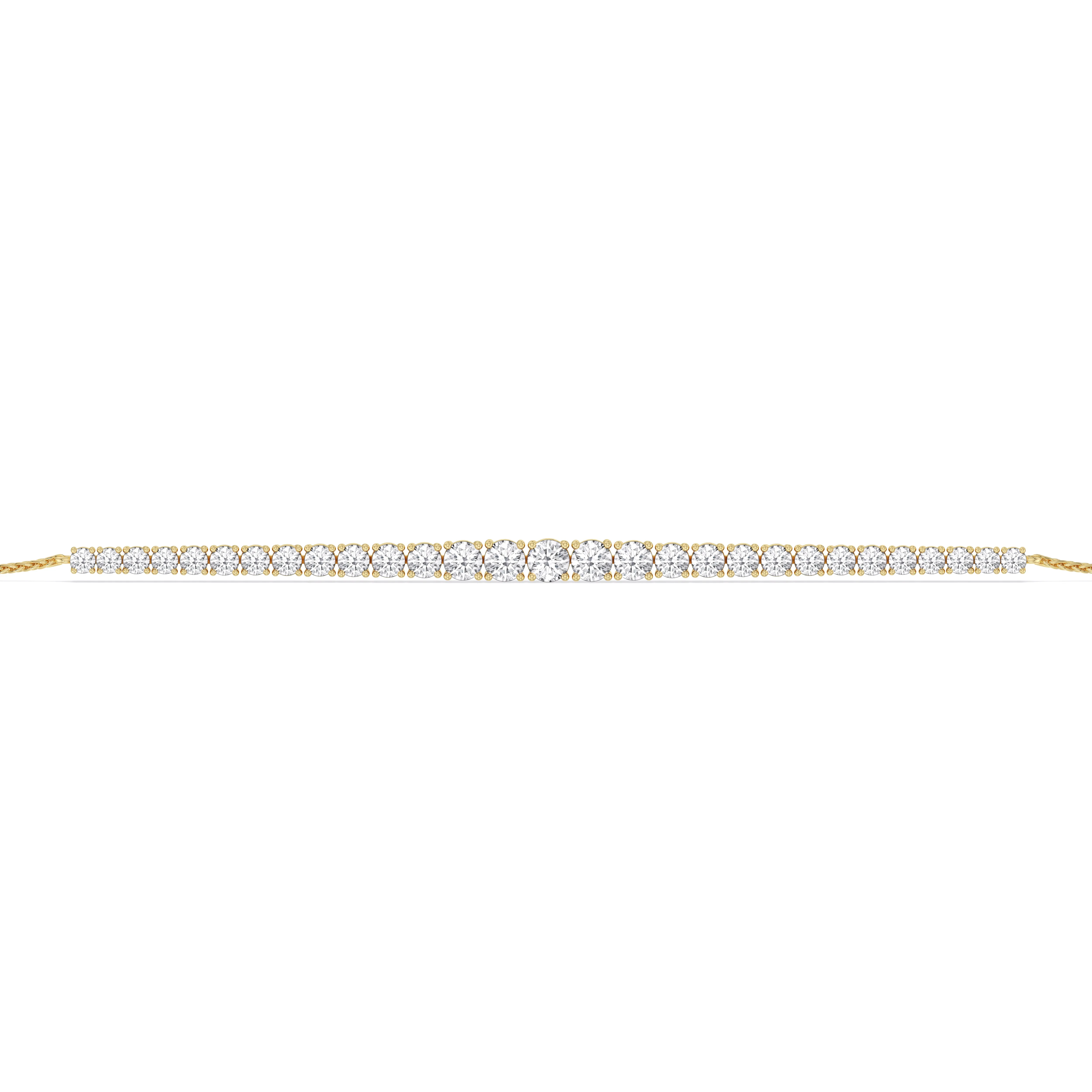 Graduating Tennis Lab Created Diamond Bolo Bracelet