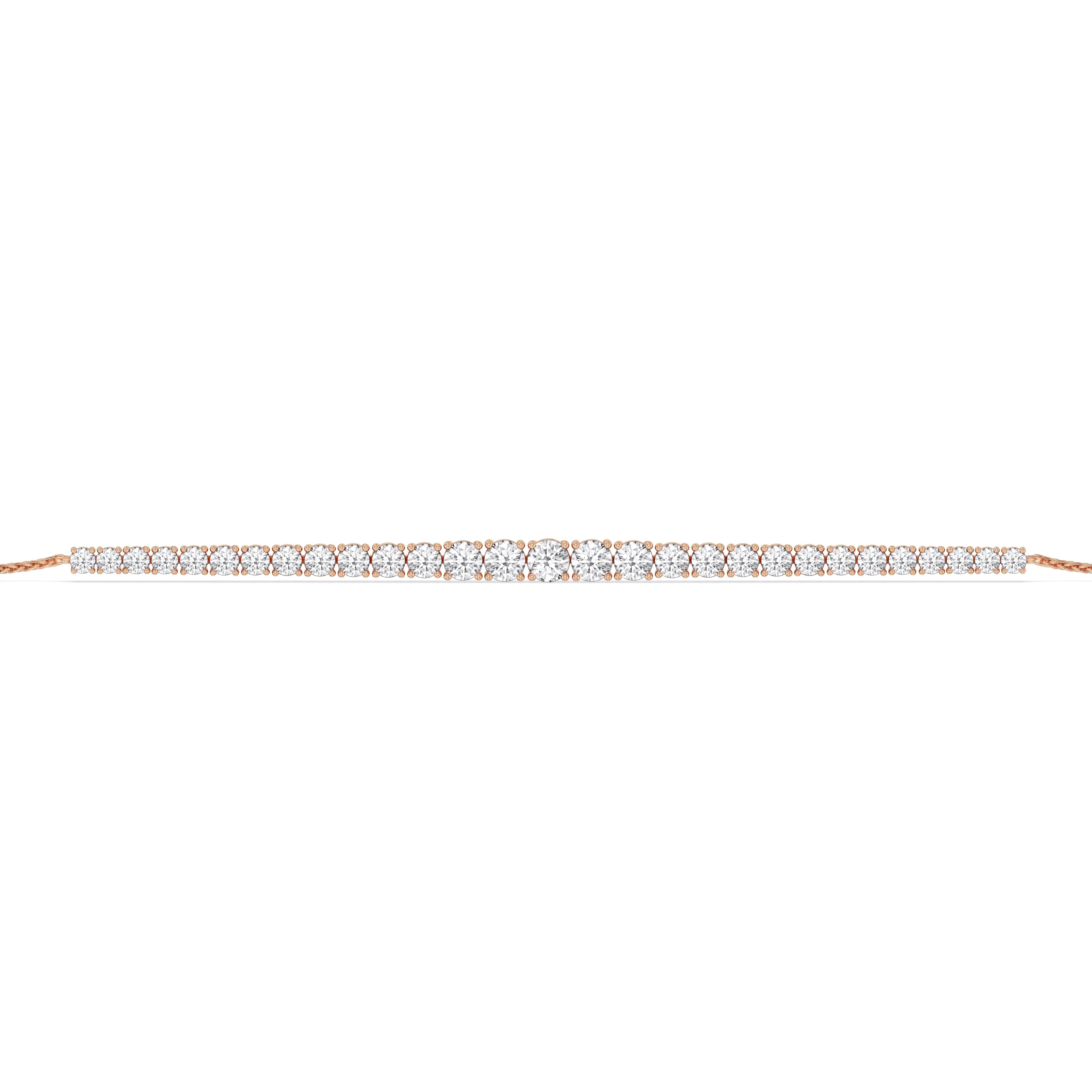 Graduating Tennis Lab Created Diamond Bolo Bracelet