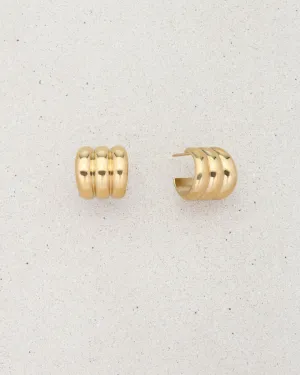 GUGGENHEIM HOOP EARRINGS GOLD