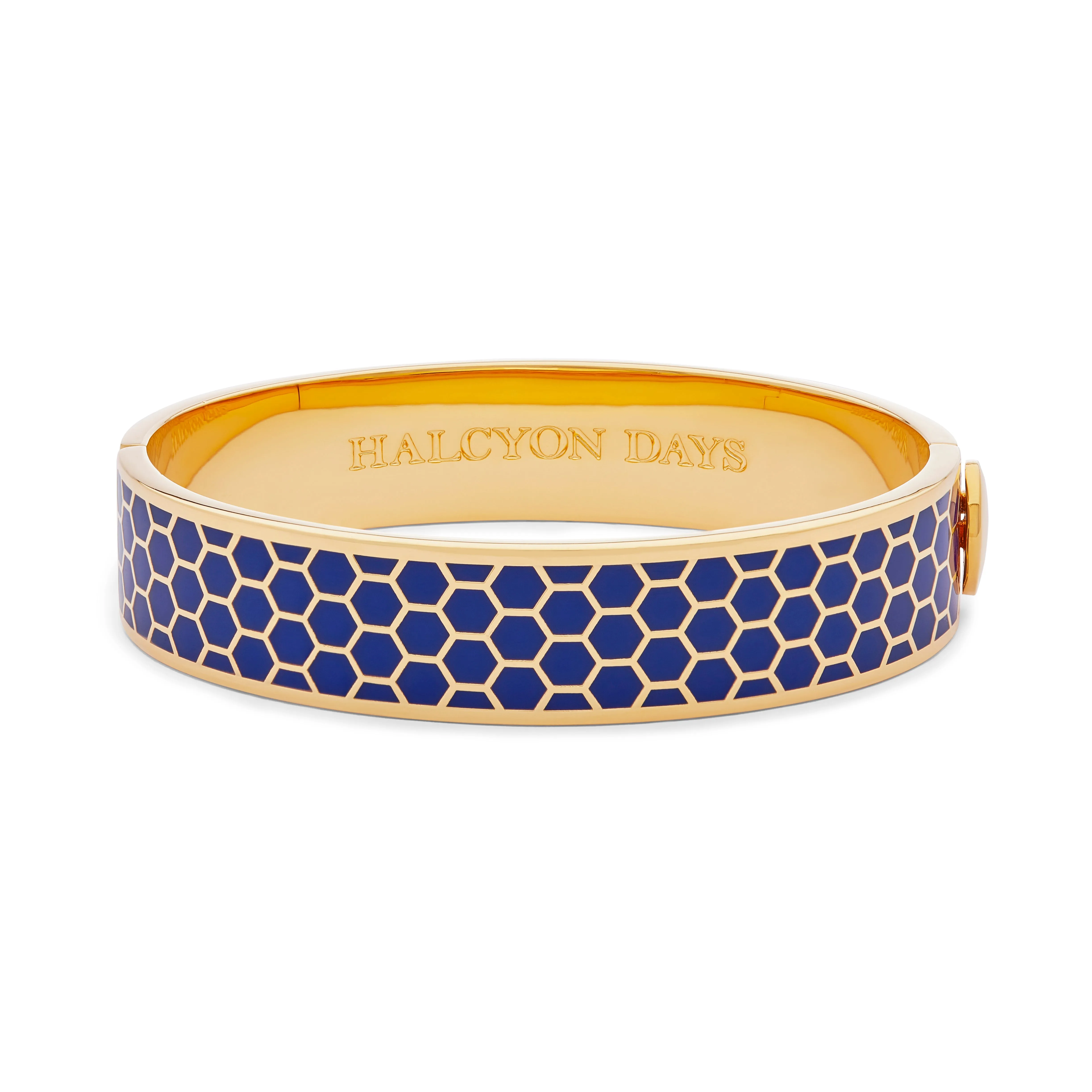 Halcyon Days Honeycomb Deep Cobalt & Gold Bangle