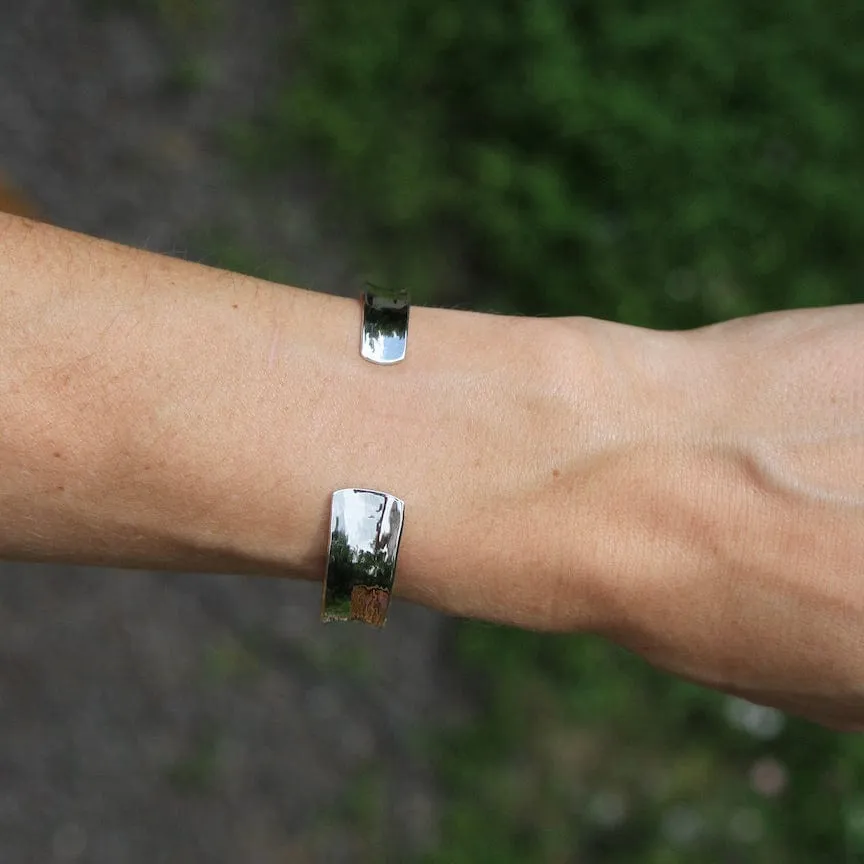 Hammered Concave Cuff