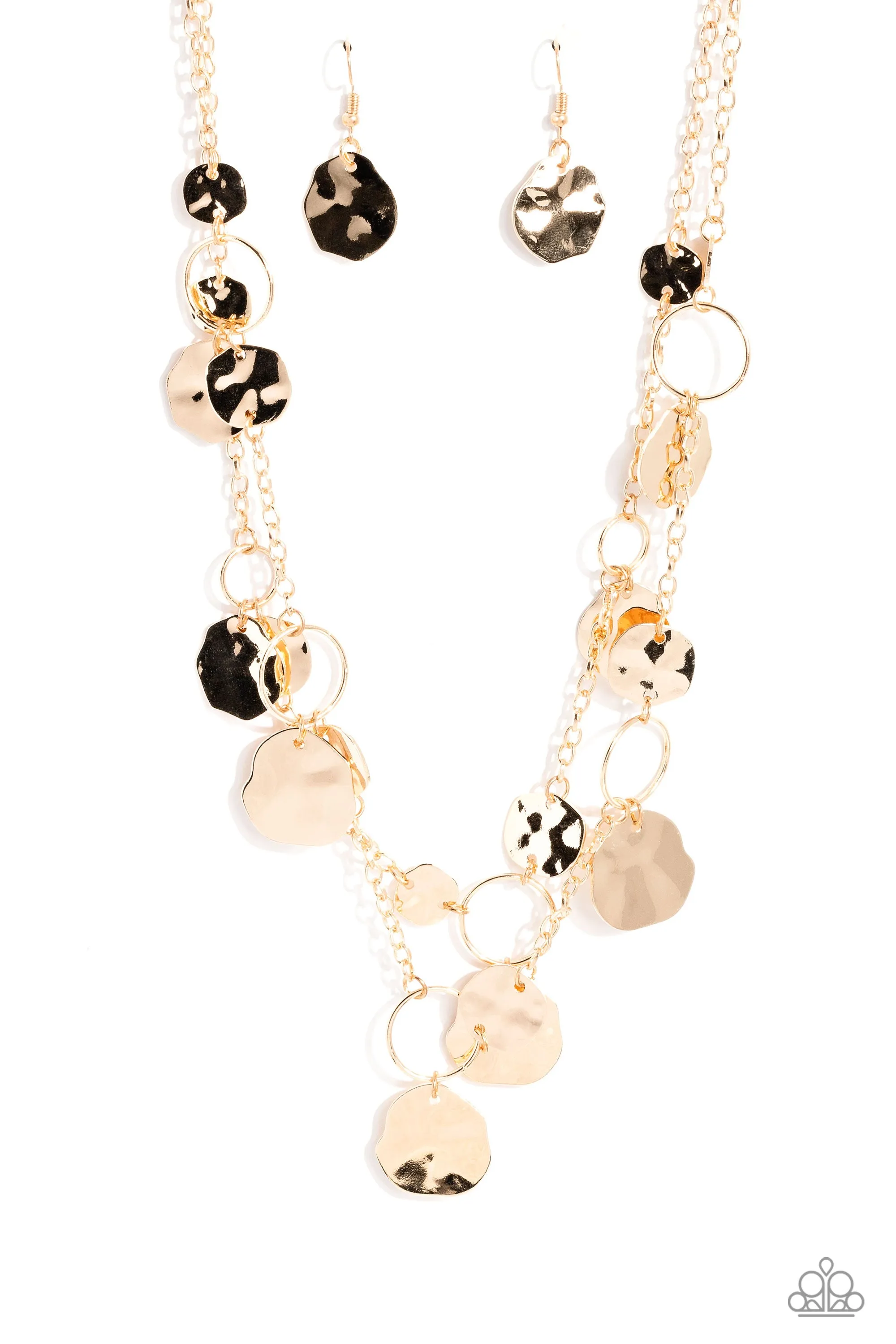 Hammered Horizons - Gold Paparazzi Accessories