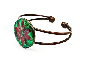 Handcrafted Poinsettia bronze Bracelet