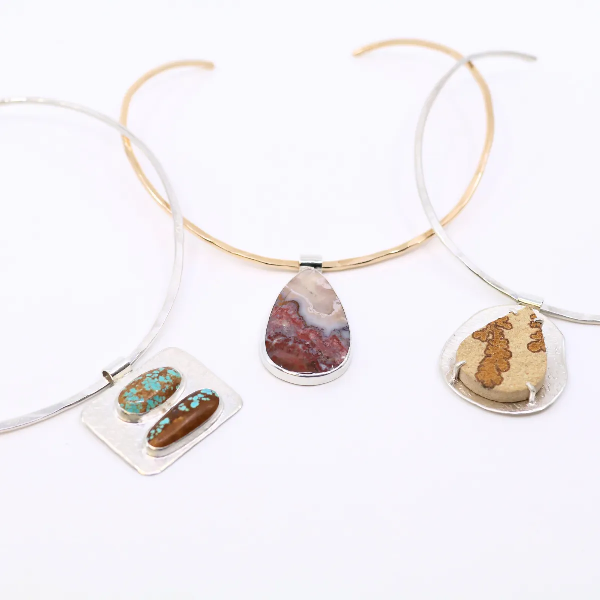Handmade Torque Necklace Sterling Silver