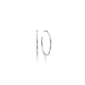 Harlequin Large Hoops - Rhodium