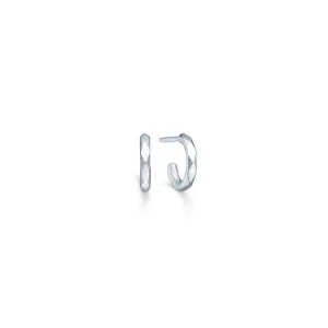 Harlequin Mini Hoops - Rhodium