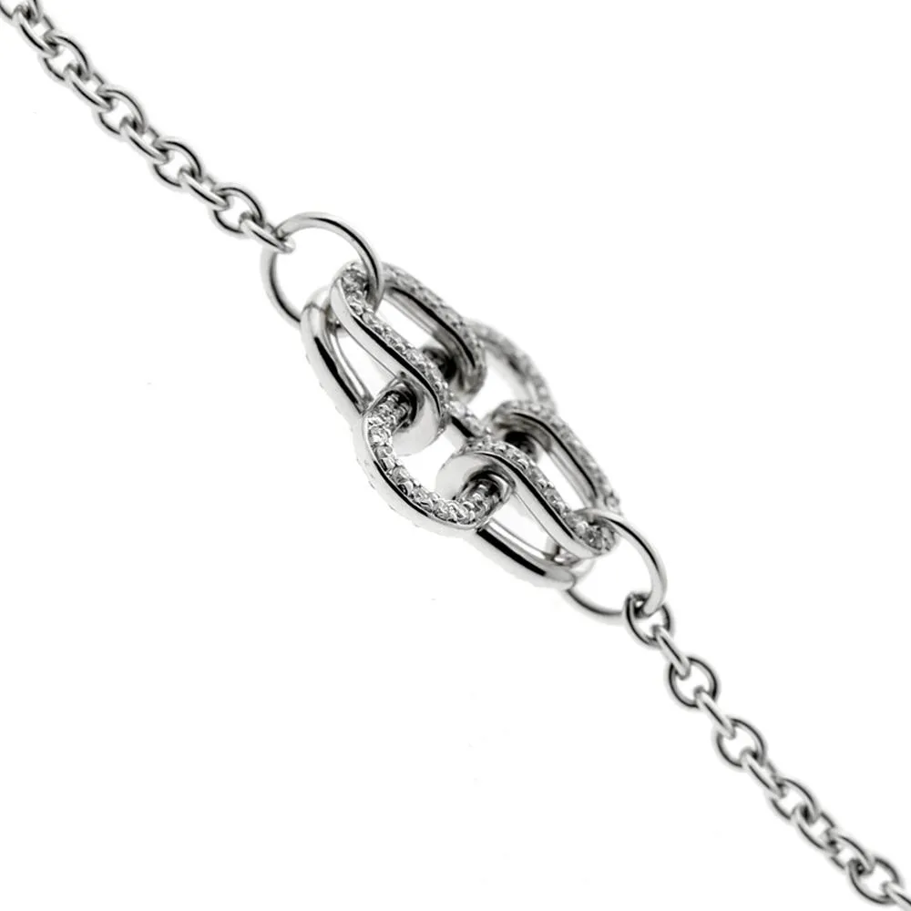Hermes Rose de Mer Diamond White Gold Bracelet