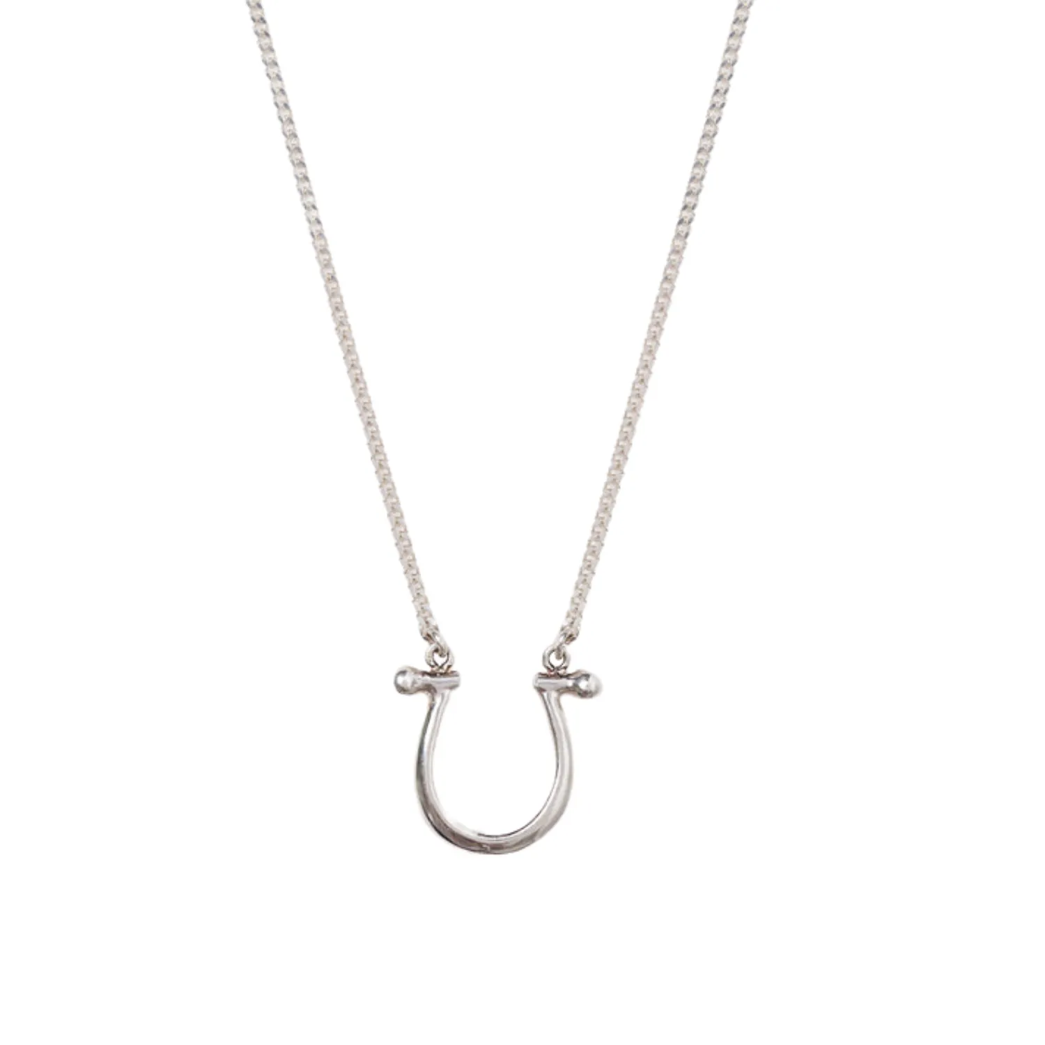 Horseshoe Necklace Silver
