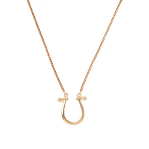 Horseshoe Necklace Yellow Gold