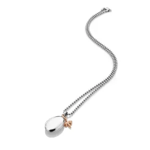Hot Diamonds Memories Sterling Silver Rose Gold Plated Dragonfly Locket D