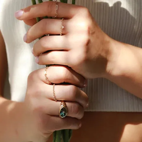 JUNO ABALONE SIGNET RING - LEEADA