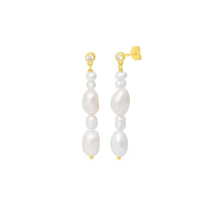 Kate Pearl Earrings - Gold