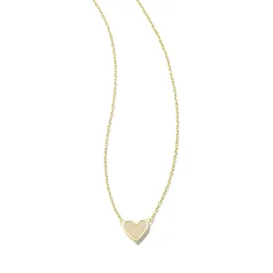 Kendra Scott Framed Ari Heart Short Pendant Necklace in Iridescent Drusy