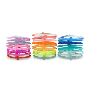 Kids Jesus Bracelets - 25 Pack - Kaleidoscope  (Silicone Cross Bracelets)