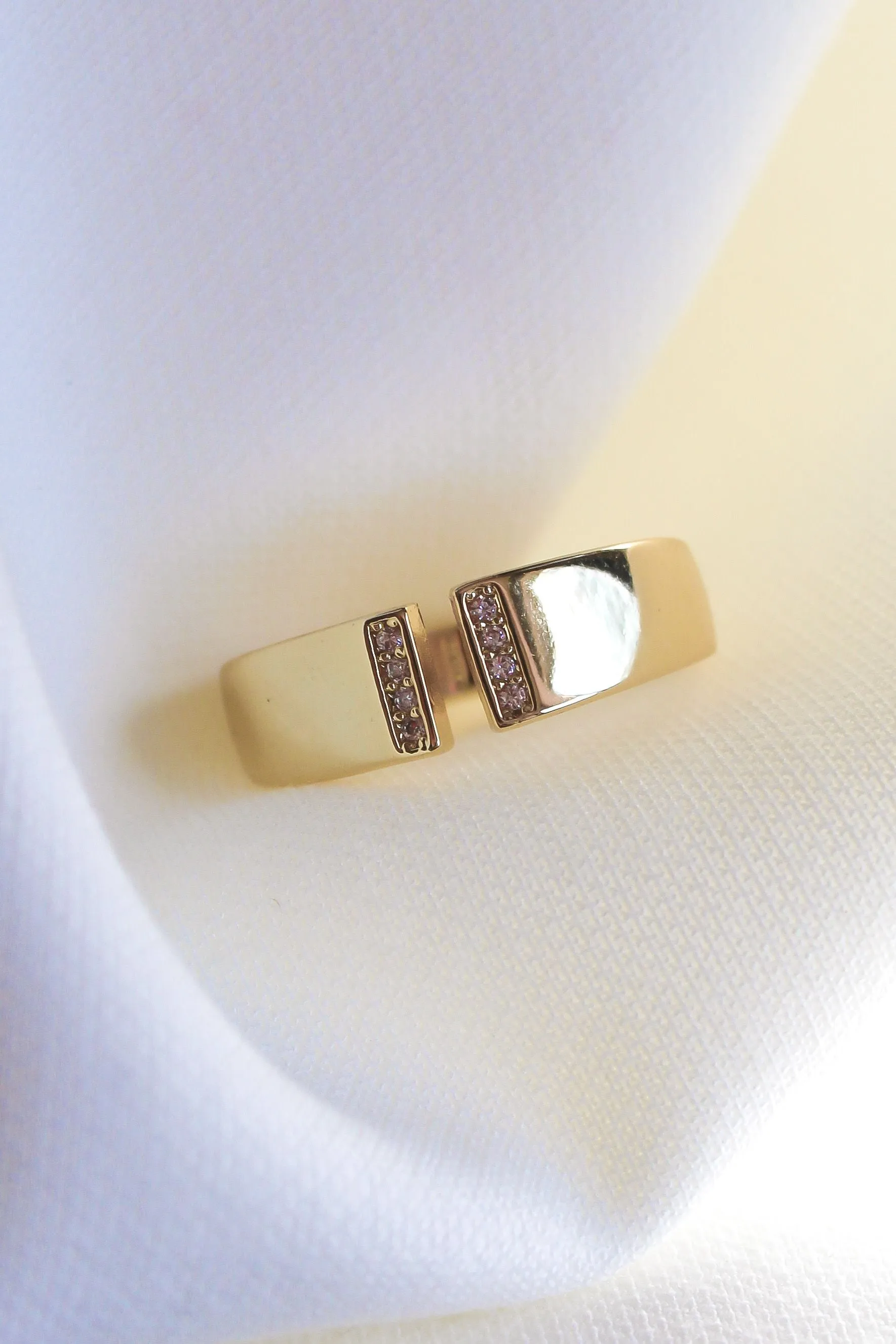 Kinsey Designs Dean Split Ring With CZ Edges