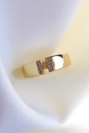 Kinsey Designs Dean Split Ring With CZ Edges