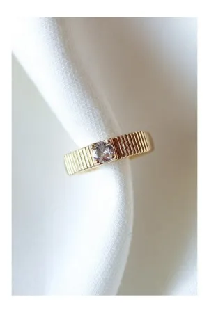 Kinsey Designs Quinn Accordion Gold Ring With CZ