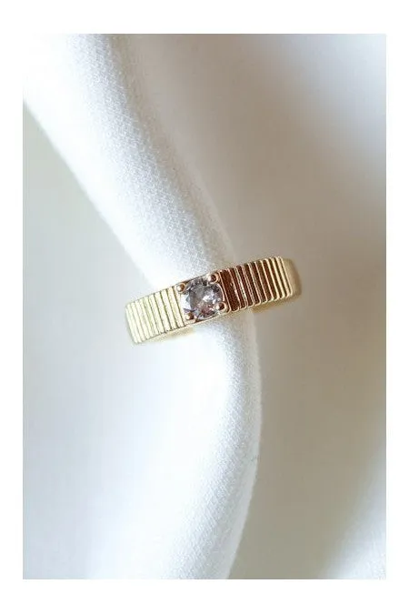 Kinsey Designs Quinn Accordion Gold Ring With CZ