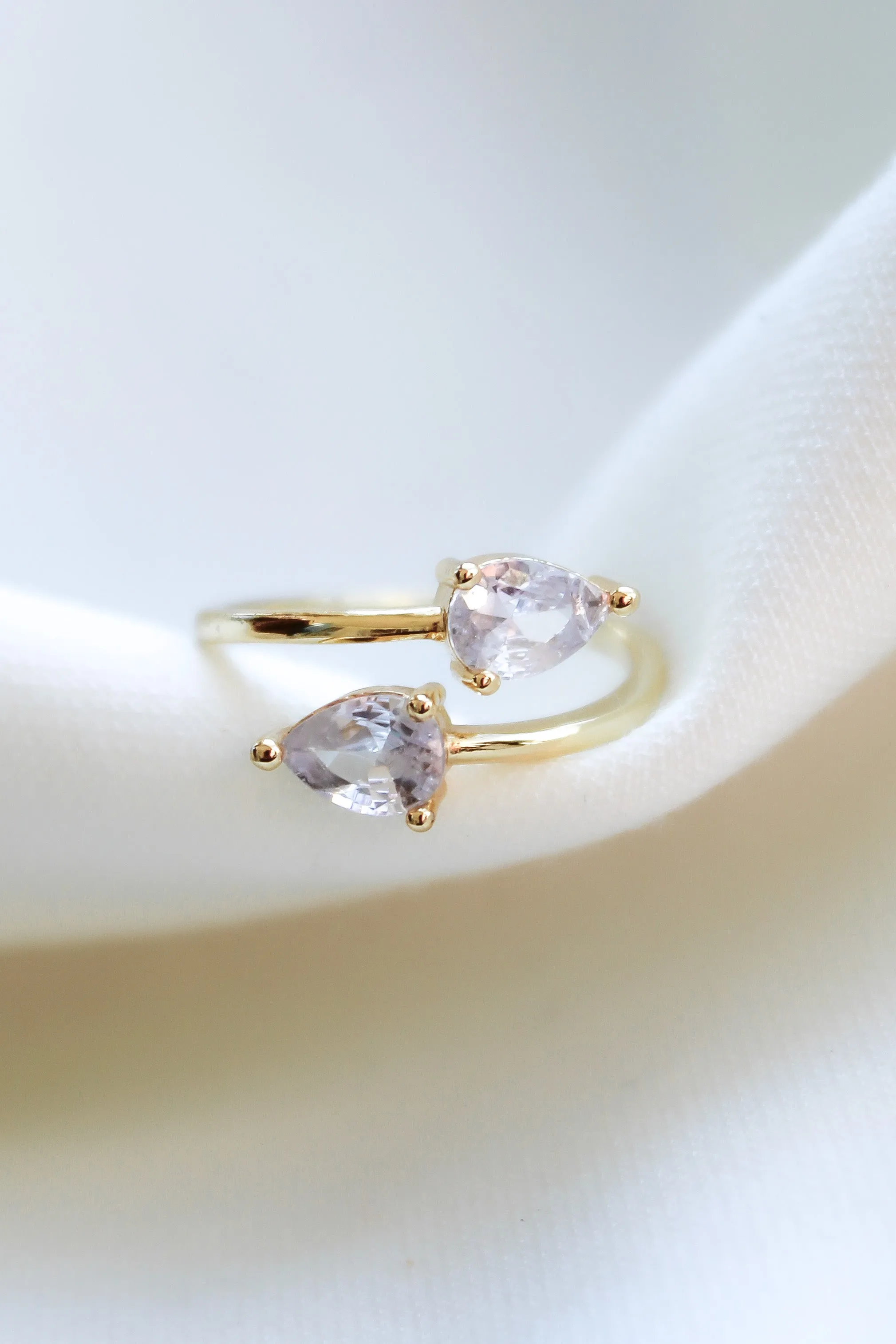 Kinsey Designs Teara Clear Teardrop Wrap Around Ring