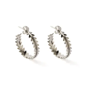 Leaf open Hoops Earrings