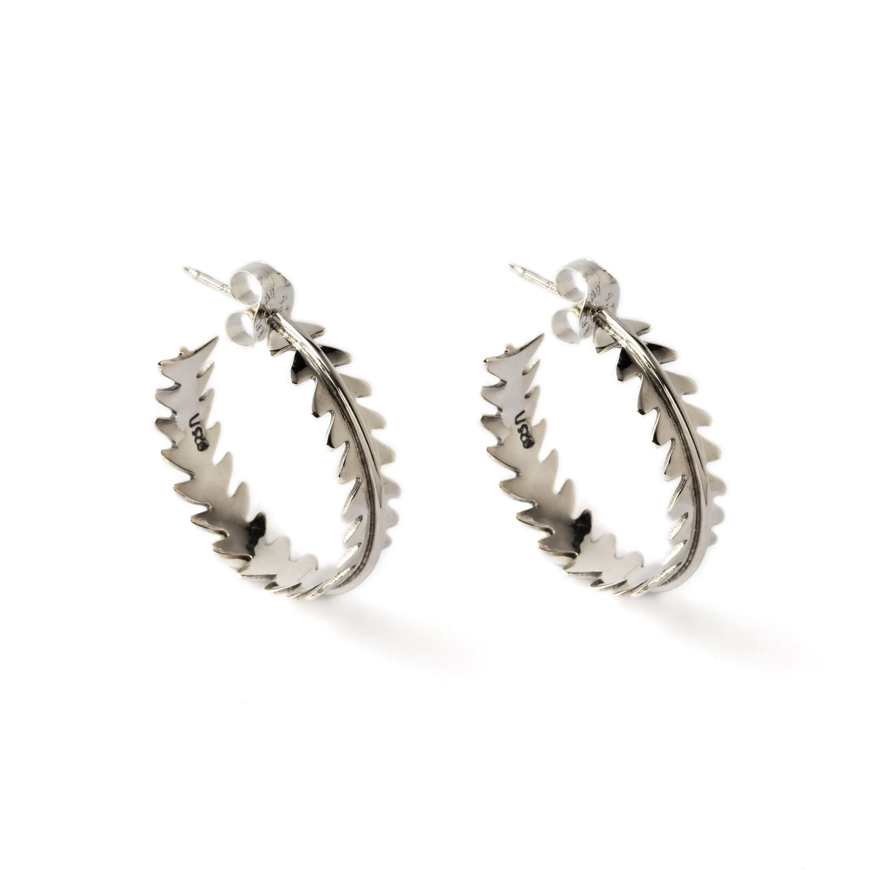 Leaf open Hoops Earrings
