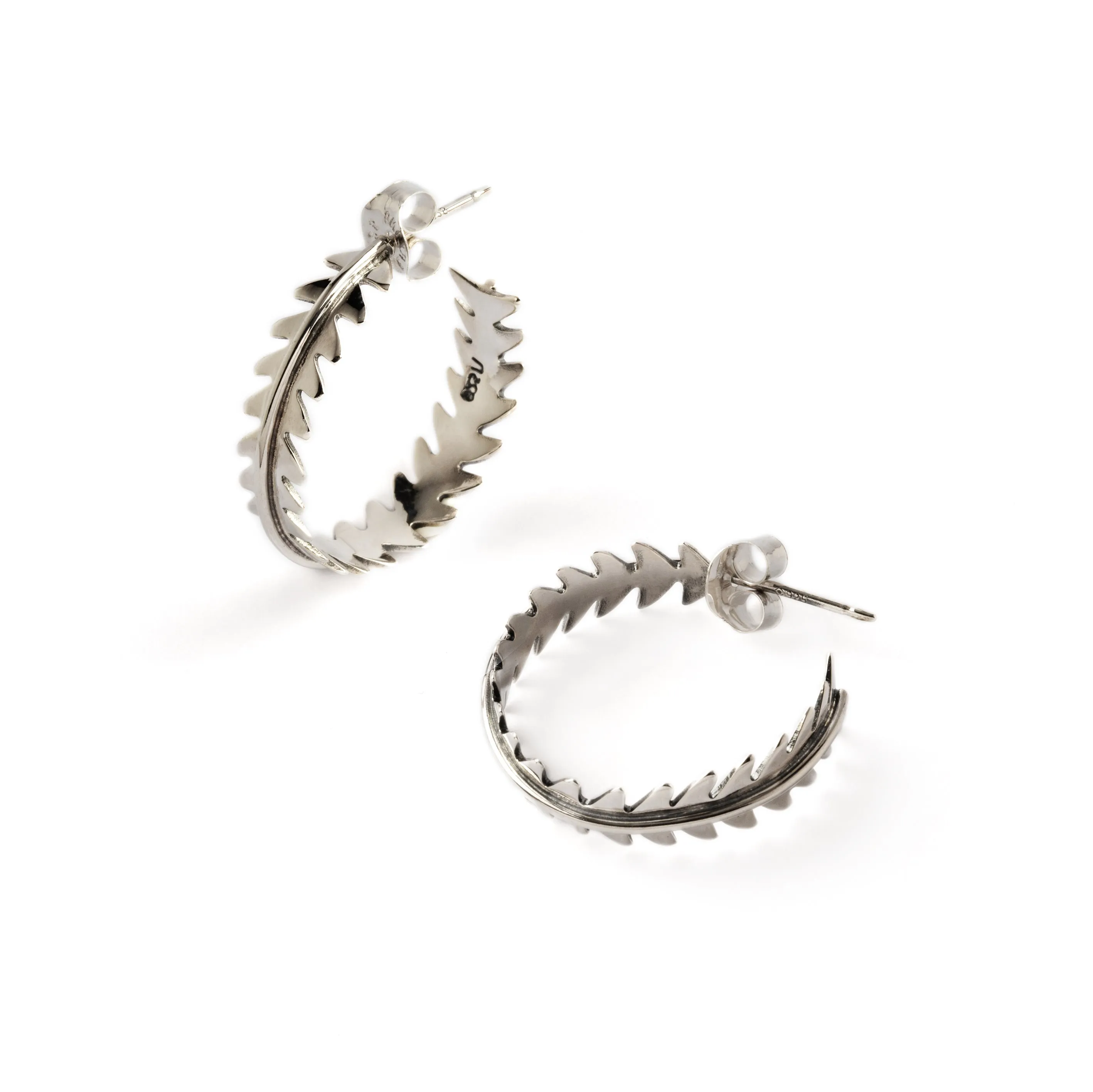 Leaf open Hoops Earrings