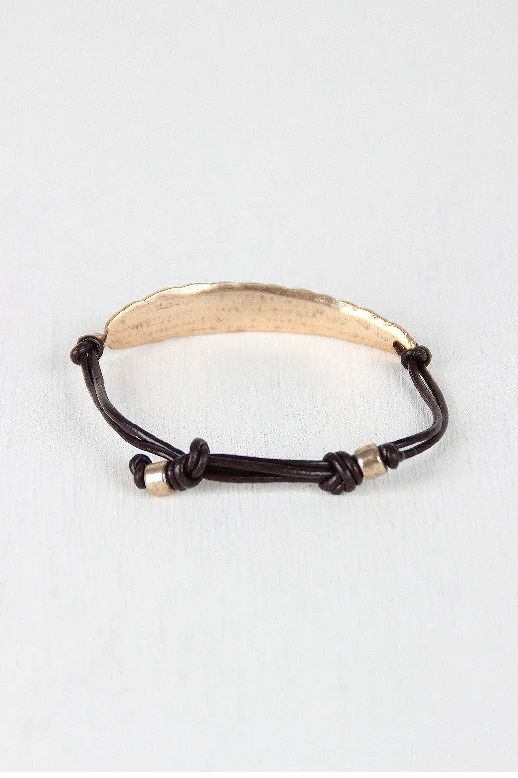 Light As A Feather Leather Pull String Bracelet