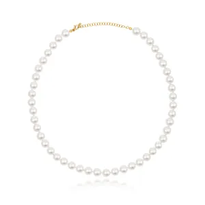 Lloyds 8mm Freshwater Pearl Necklace - 9k Yellow Gold