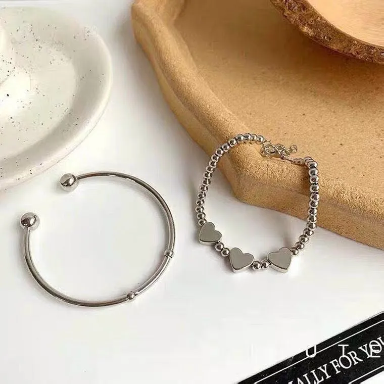 Love Bracelet Female Simple And Cold Style Student Peach Heart Bracelet