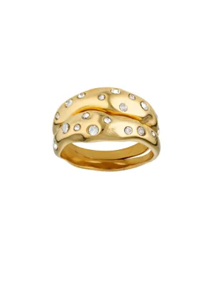 Mali Ring Set Clear/Gold