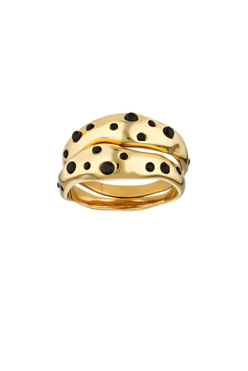 Mali Ring Set Onyx/Gold