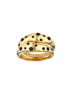 Mali Ring Set Onyx/Gold