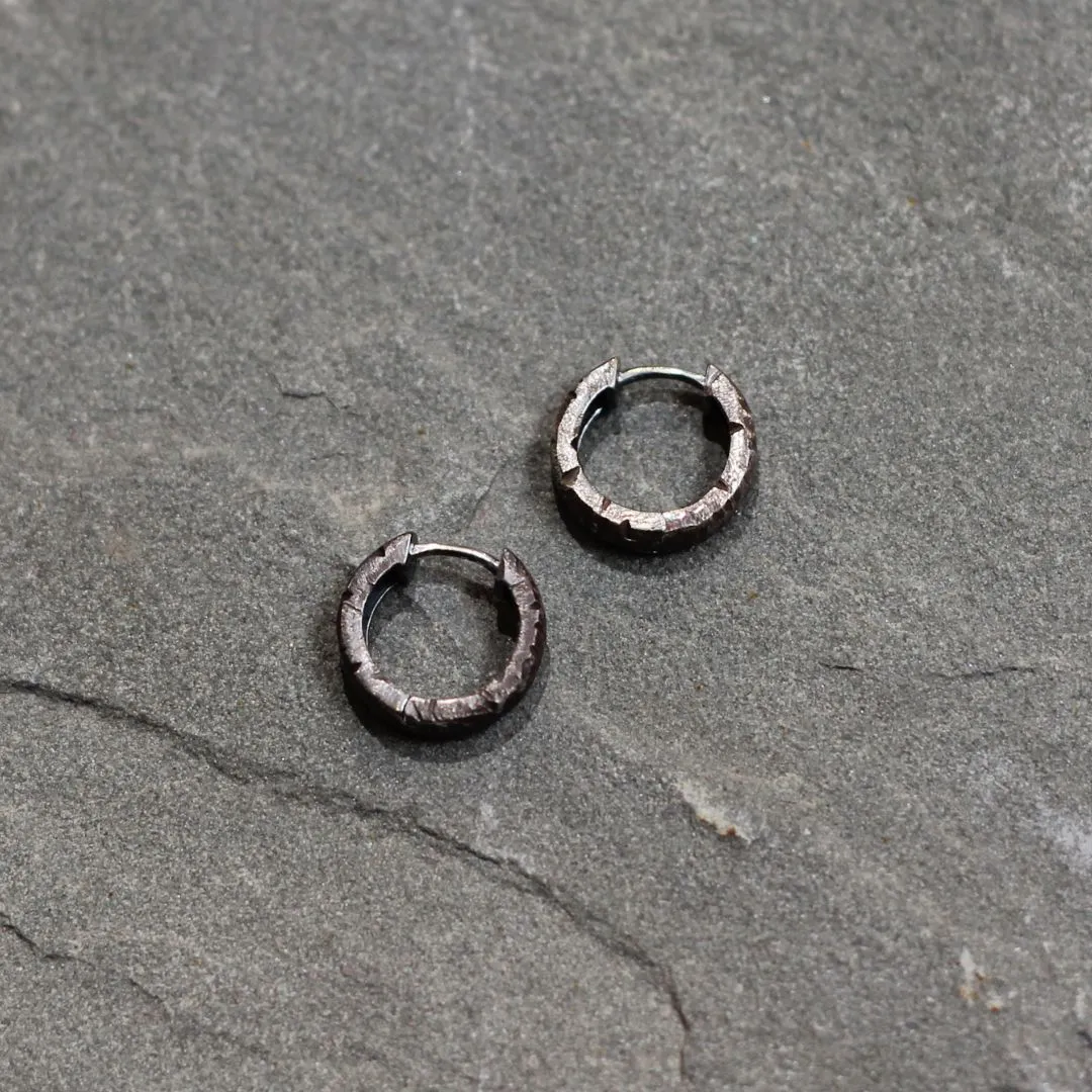 Manhandle - Textured Huggie Hoop Earrings
