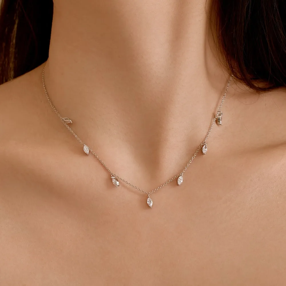 Marquise CZ Drop Necklace