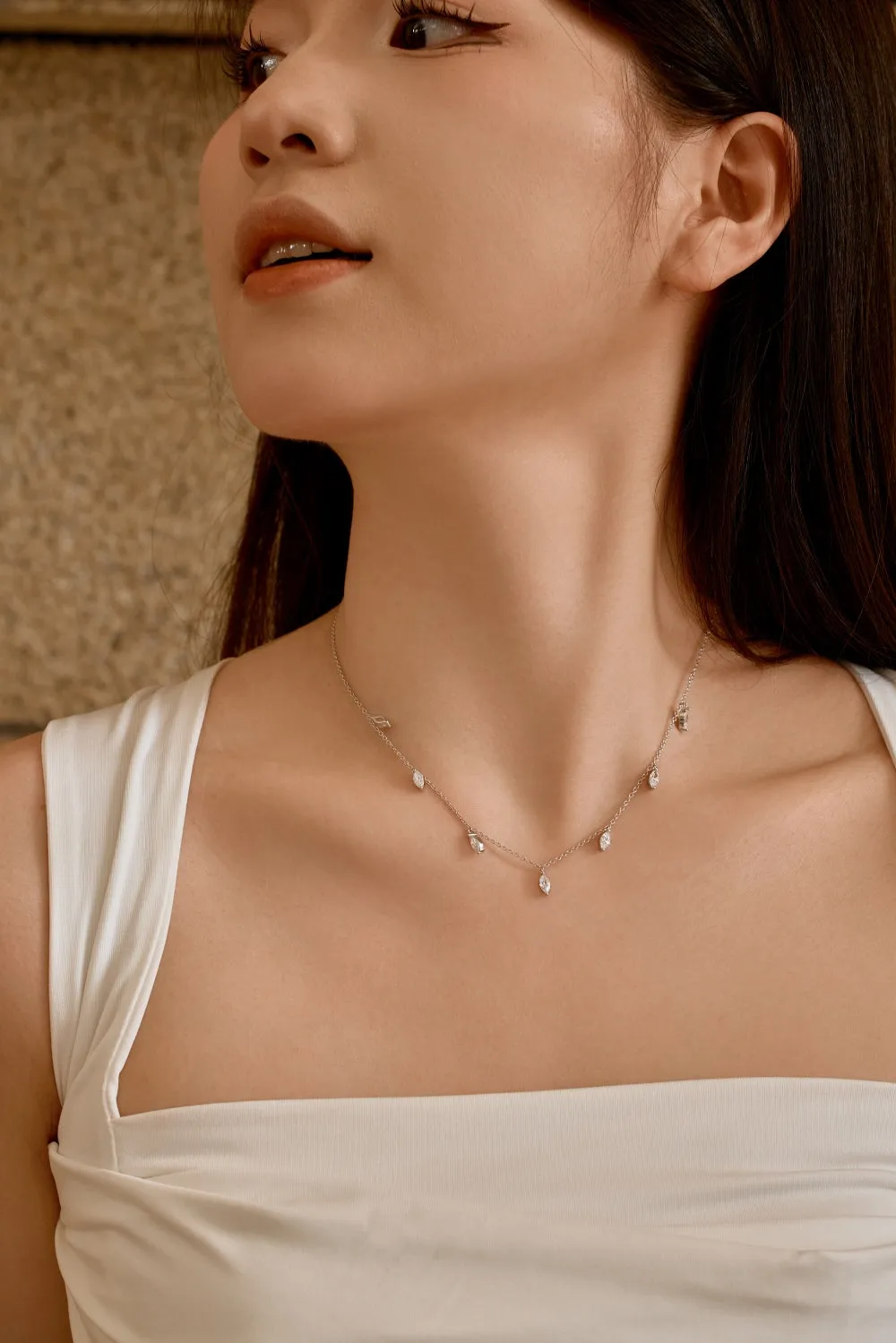 Marquise CZ Drop Necklace