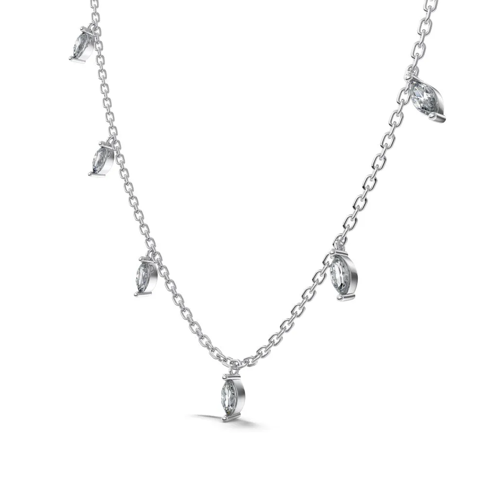 Marquise CZ Drop Necklace