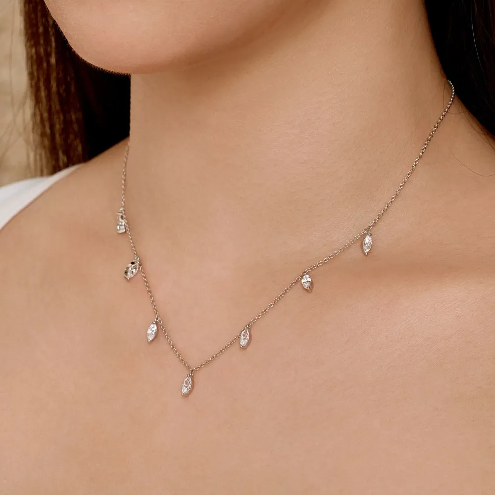 Marquise CZ Drop Necklace