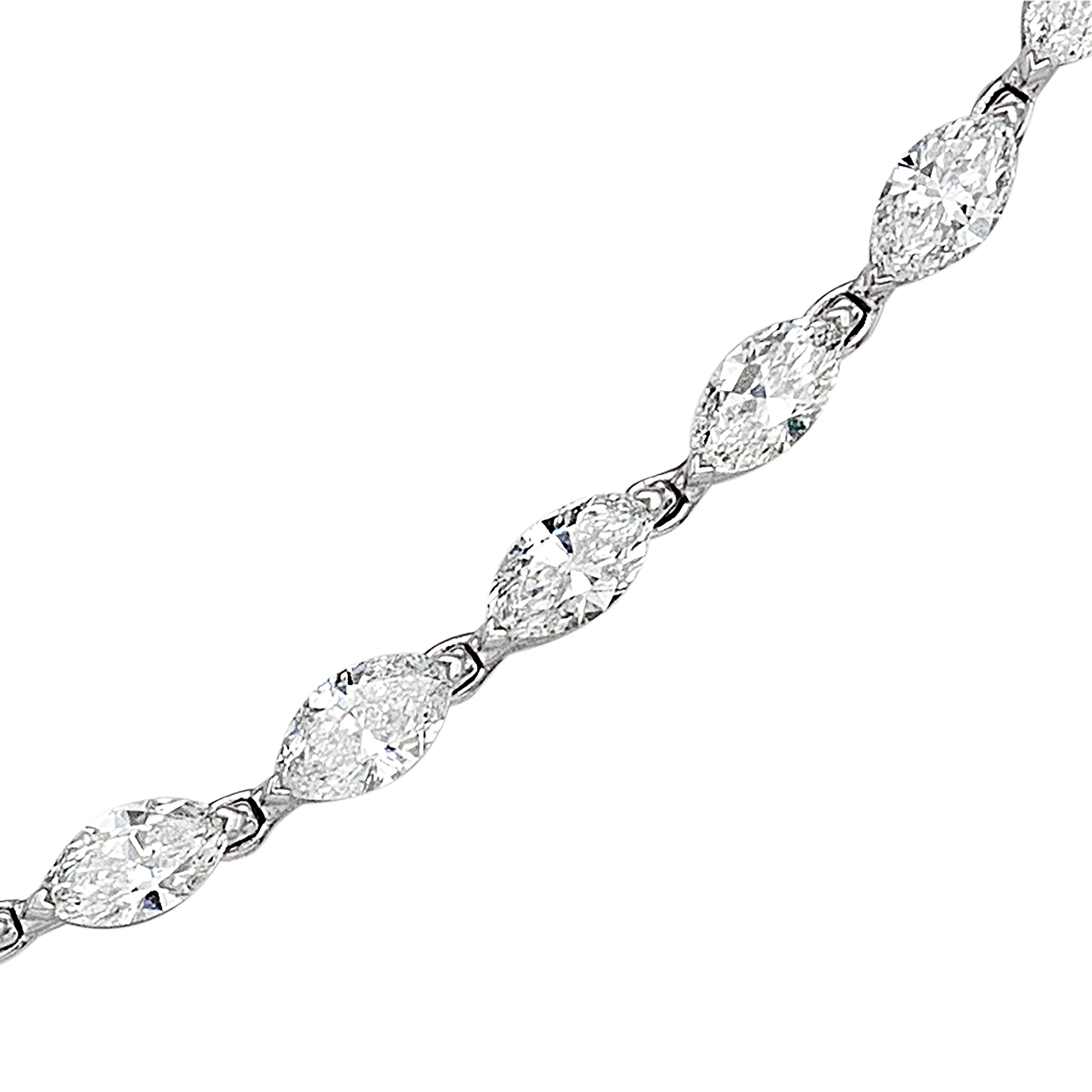 Marquise Shape Diamond Necklace, 8 CT