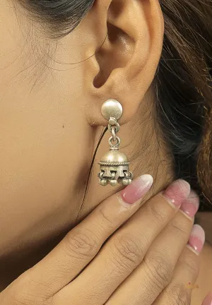 Matte Button Versatile Jhumka Earrings