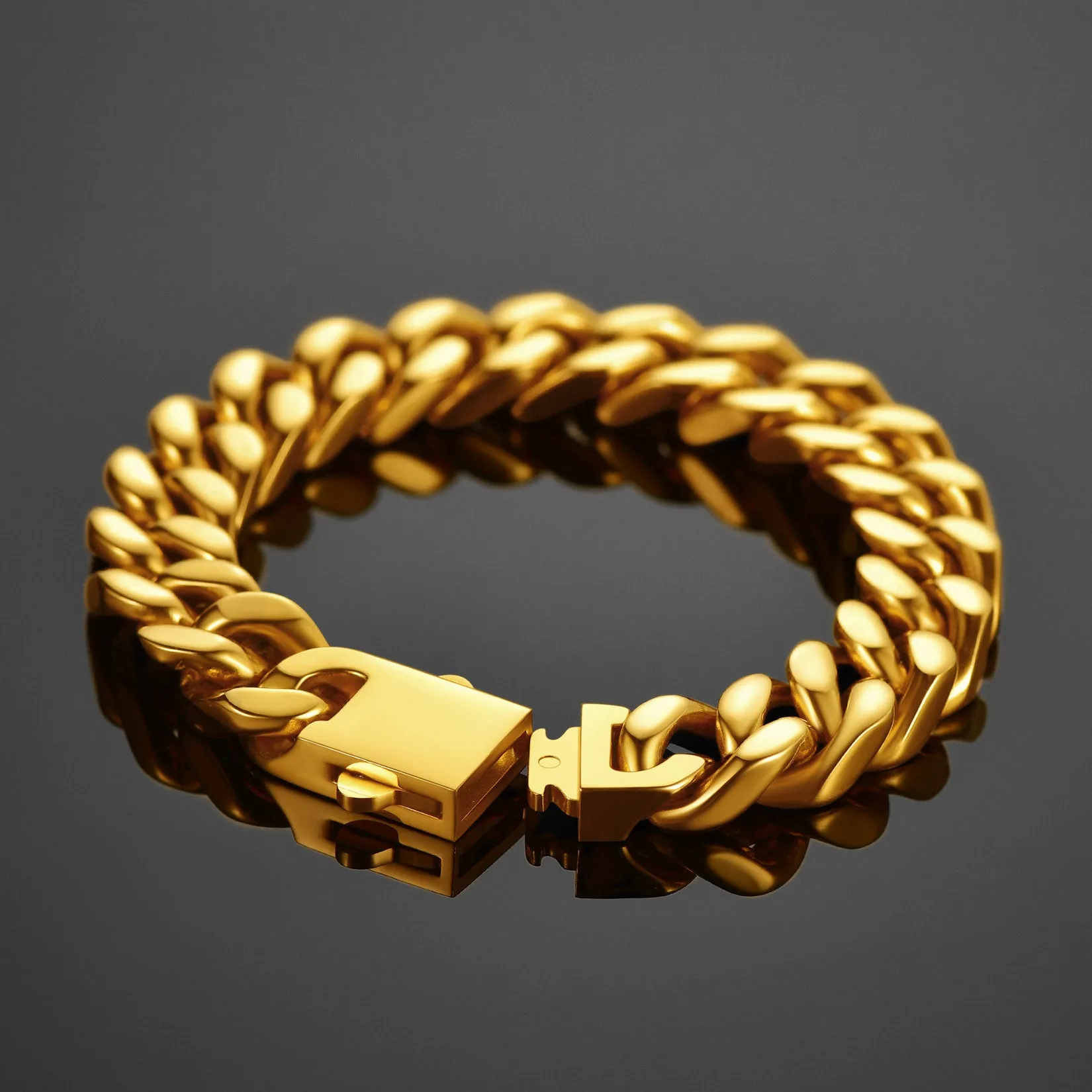 Miami Cuban Link Chain Bracelet for Men 5/7/9/12mm Width Bracelet