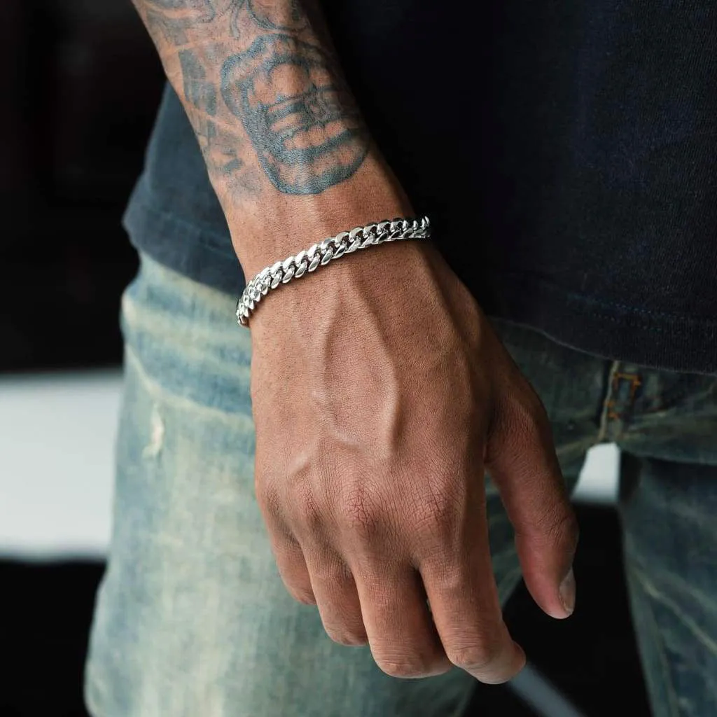 Miami Cuban Link Chain Bracelet for Men 5/7/9/12mm Width Bracelet